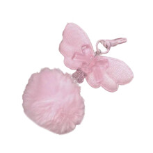 Porte-clés élégant à nœud papillon, ours délicat en-Rose