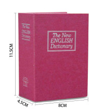 Cofre em formato de livro, solução de armazenamento discreta com fechadura de chave e páginas falsas, caixa oculta para guardar objetos de valor