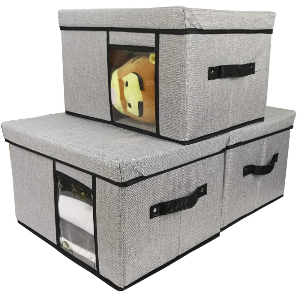 Lids Fabric Storage Cube, Space-Saving Design, Polyester Fabric Thick Cardboard, Waterproof Oxford Cloth & Pvc Lids Fabric Storage Cube Sealed With Re 9060116142033