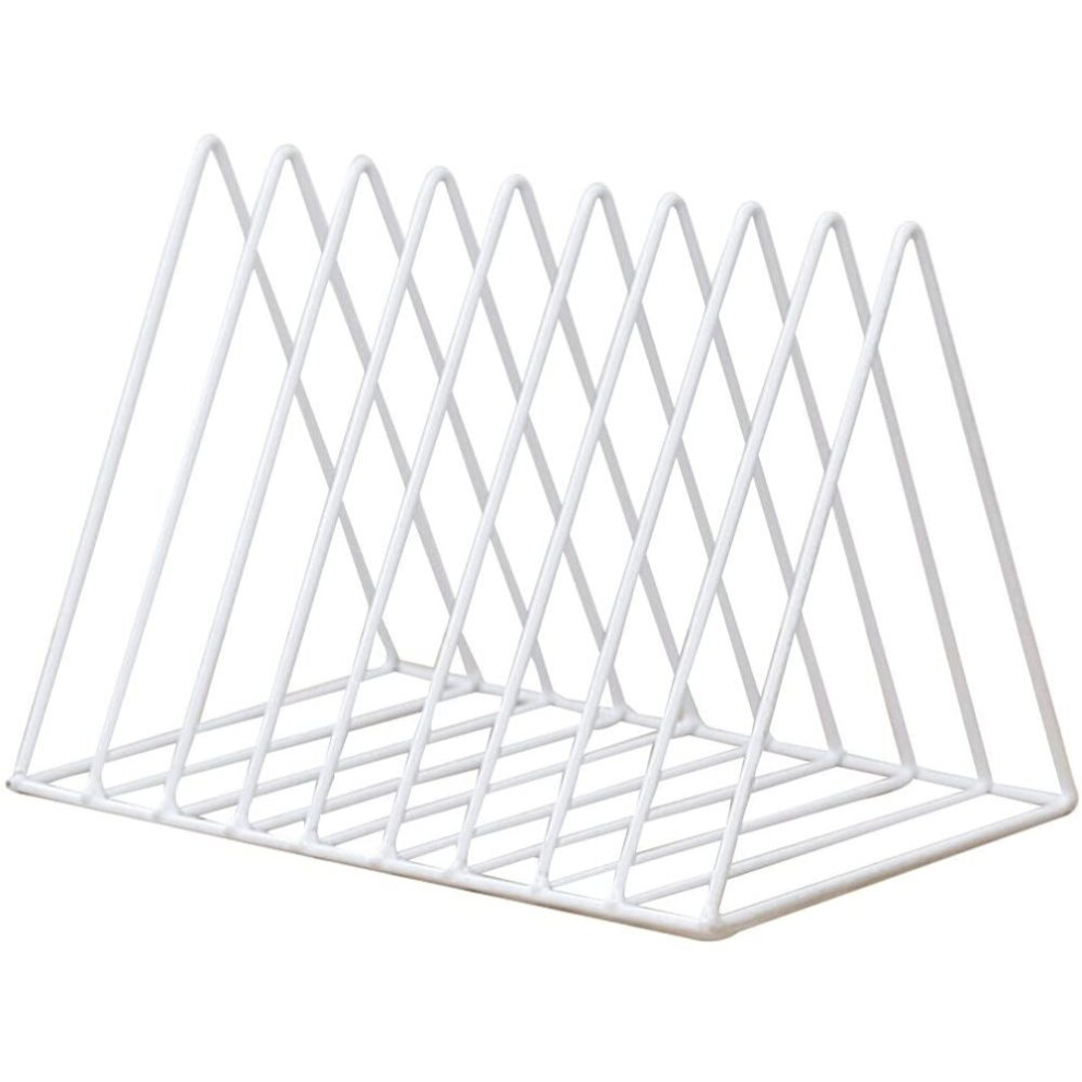 Durable Construction Desktop Clutter Reducer, Triangle Desk Organizer With High-Quality Iron Wire - 7-Slot Multi-Purpose File Organizer, Black 9060116133925