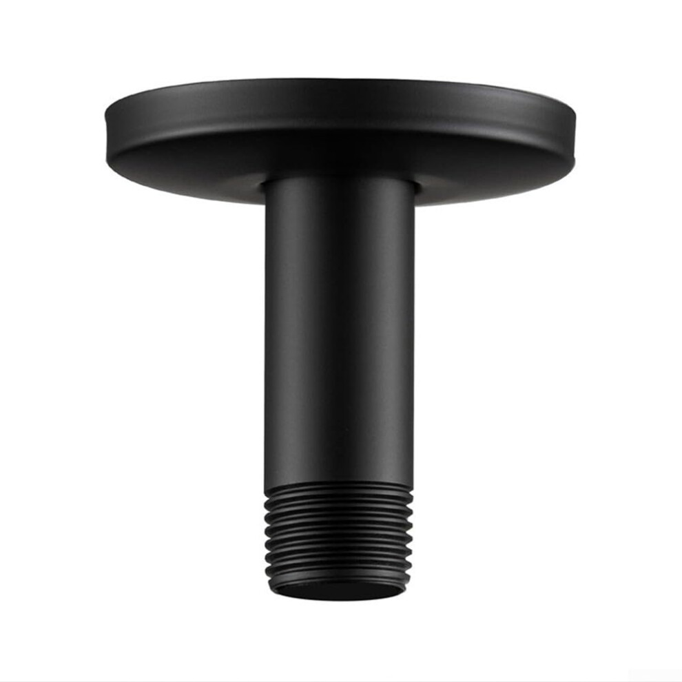 Black Stainless Steel Shower Bracket With Flange Ceiling Mount Extension, Adjustable 1030 Cm For Rainfall Shower Heads 9067246210274