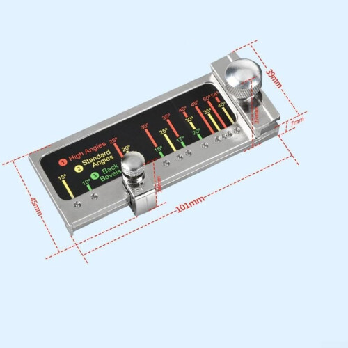 Honing Guide Tool Adjustable Angle Aluminum Alloy Sharpening Holder With Widened Roller Secure Lock For Chisels Planes 2