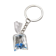 Einzigartiger Wasserbeutel-Schlüsselanhänger mit-blauer Fisch