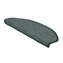 (Grün) Stufenmatten Treppen-Teppich 15er Set Halbrund 23,5 x 65 cm