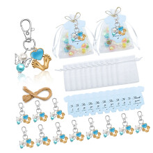 Pack of 24 Party Supplies Angelic Little Foot Keychains-Blue