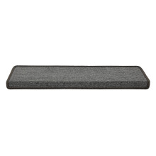 (Dunkelgrau) Stufenmatten Treppen-Teppich 15er Set Rechteckig 23,5 x 65 cm