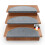 (Hellgrau) Stufenmatten Treppen-Teppich 15er Set Halbrund 23,5 x 65 cm 1