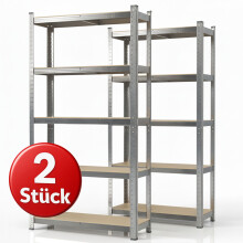 (Verzinkt, 200 x 120 x 60 cm) Schwerlastregal Lakota 2er Set Traglast bis 875 kg Individuell einsetzbar