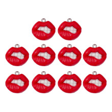 10 Stück europäischer Mund-Lippen-Harz-Charm für die-1