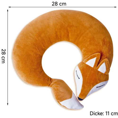 Φορητό μαξιλάρι ταξιδιού Red Fox Plush, εργονομική υποστήριξη με σχεδιασμό σε σχήμα U 2