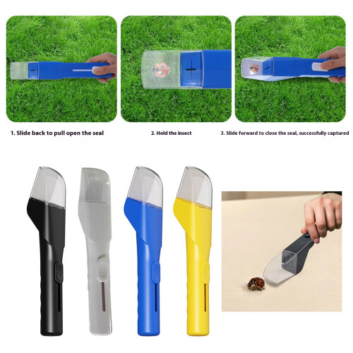 Plastic Handheld Insect Catcher None Toxic Solution Fit-Black 2