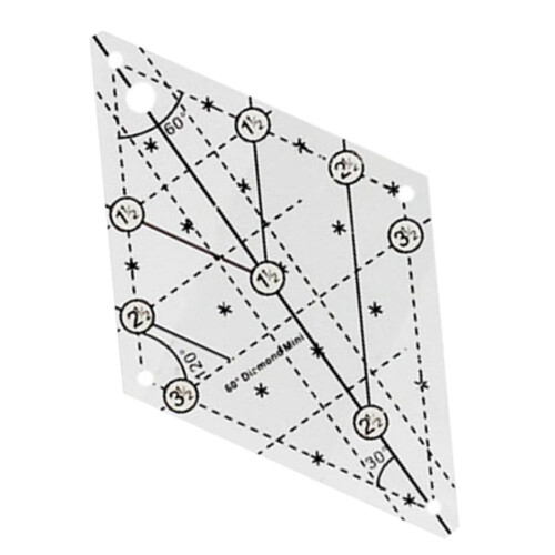 Clear Patchwork Ruler 60 Degree Quilting Template Sewing Ruler-S