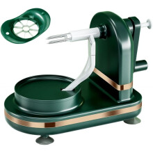 (Dark Green) Automatic Apple Peele Pear Peele,Manual Rotating Kitchen Gadget Apple Slicer And Corer Peelers