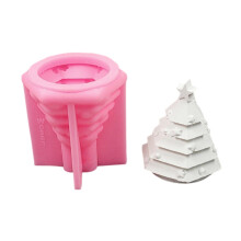 Silicone Molds 3D Christmas Tree Candle Molds Plasters Molds