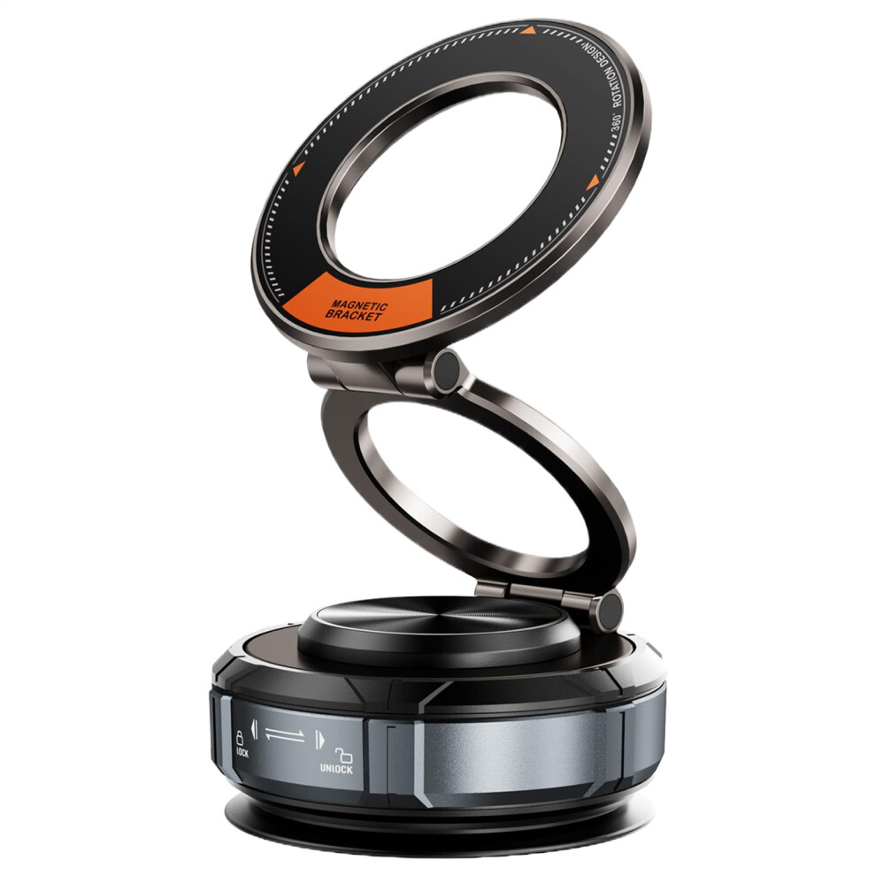 Magnetic Car Phone Holder With 360 Rotation, Foldable Air Vent And Dashboard Suction Cup Mount 9323874356488