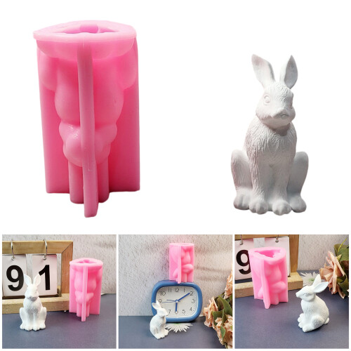 3D Rabbits Shape Silicone Candle Molds Epoxy Resin Silicone 1
