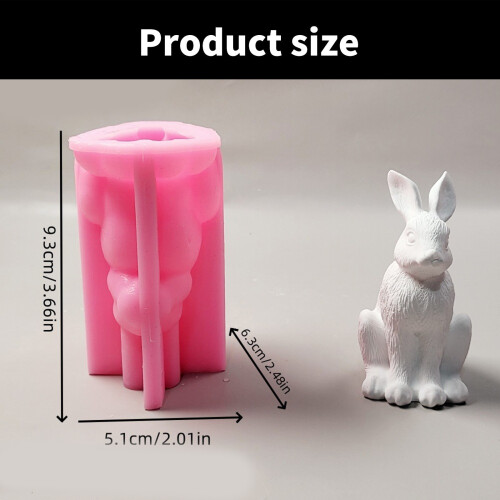 3D Rabbits Shape Silicone Candle Molds Epoxy Resin Silicone 2