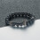 Schwarze Onyx-Stein-Perlen-Design-Armbänder, gestricktes Paar 3
