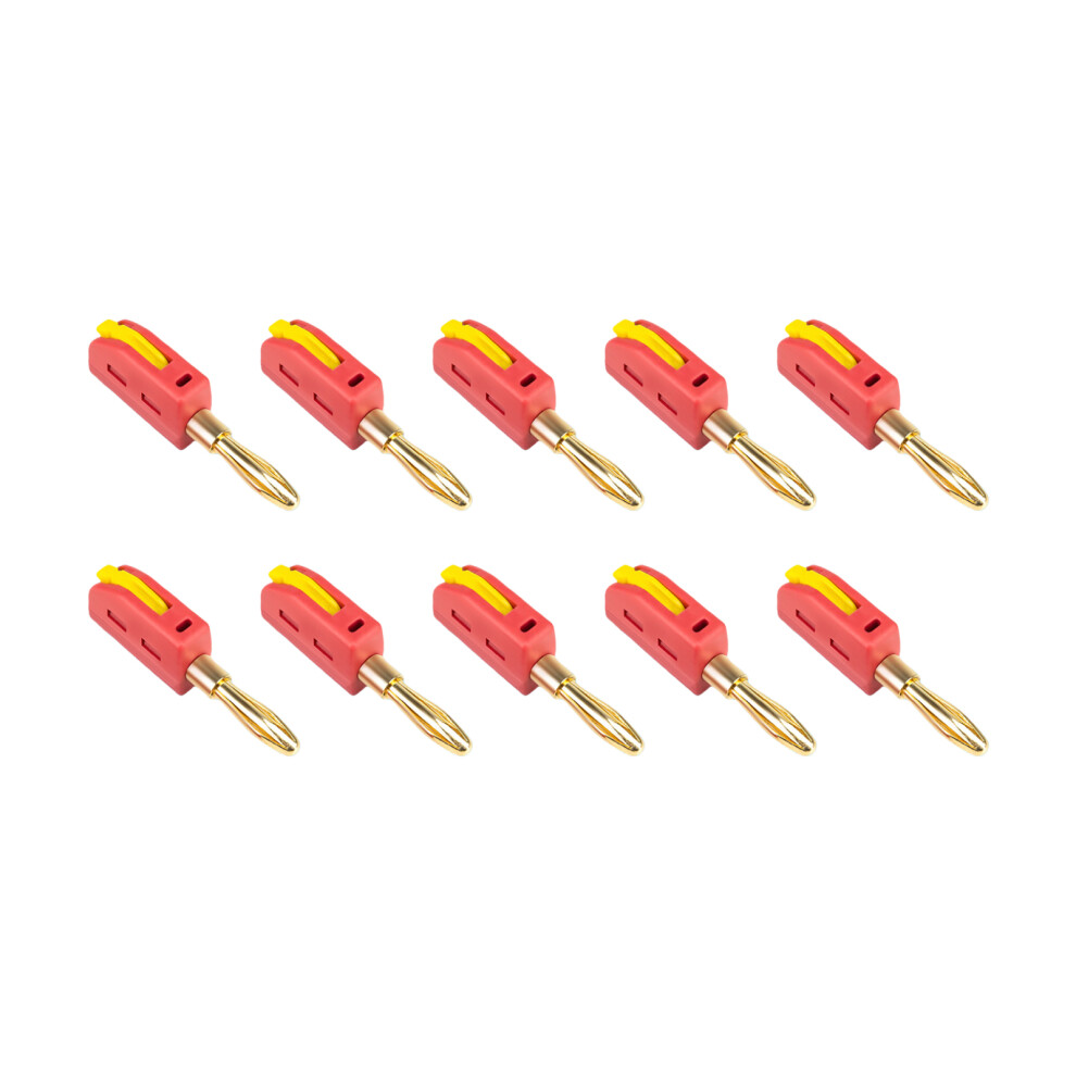 Pack Of 10 Efficient 32A 4Mm Banana Plug For High Current- Red 7754000772063