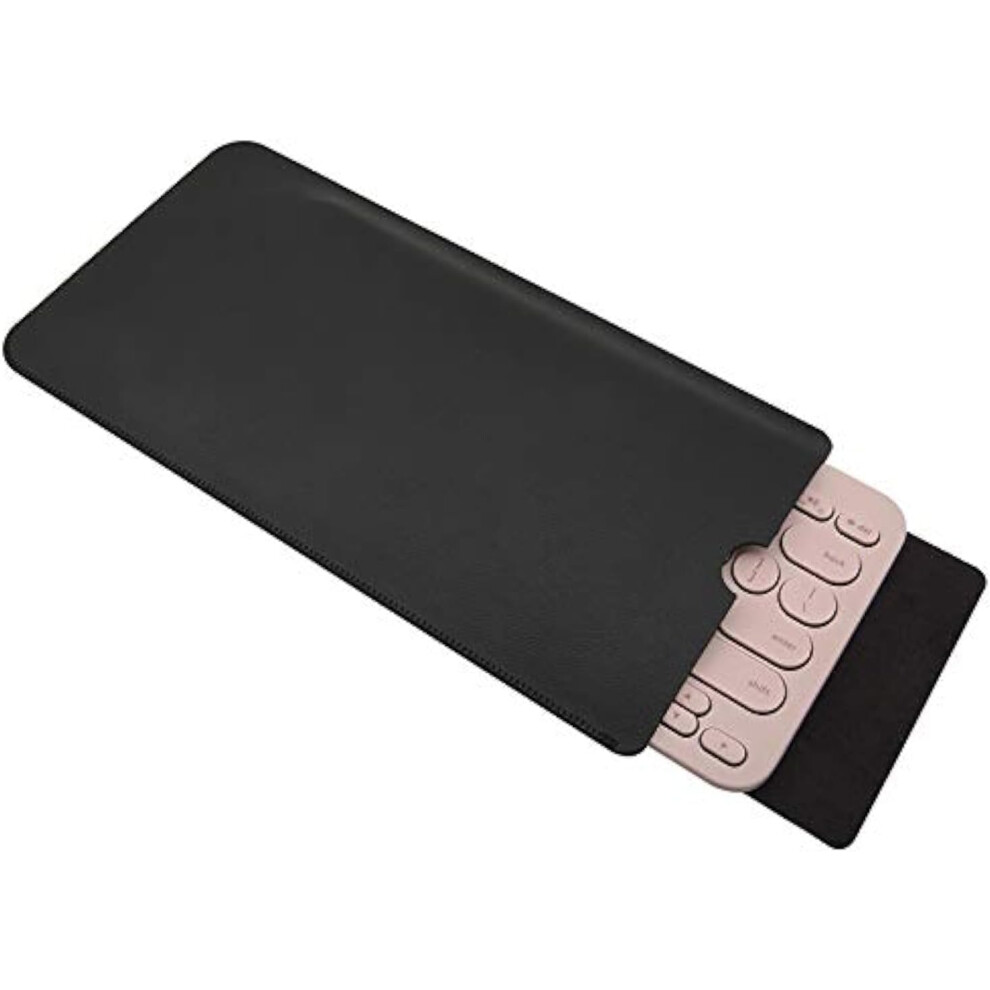 (Black) Pu Leather Portable Keyboard Carrying Case Storage Bag Dustproof Protective Case For Logitech K380 Black 749655503862