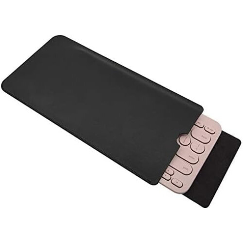 (Black) PU Leather Portable Keyboard Carrying Case Storage Bag Dustproof Protective Case for Logitech K380 1