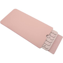 (Pink) PU Leather Portable Keyboard Carrying Case Storage Bag Dustproof Protective Case for Logitech K380