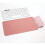 (Pink) PU Leather Portable Keyboard Carrying Case Storage Bag Dustproof Protective Case for Logitech K380 7