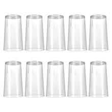 Set of 10 Plastic Tumblers Set Water Cups Stackable-Clear 270ml