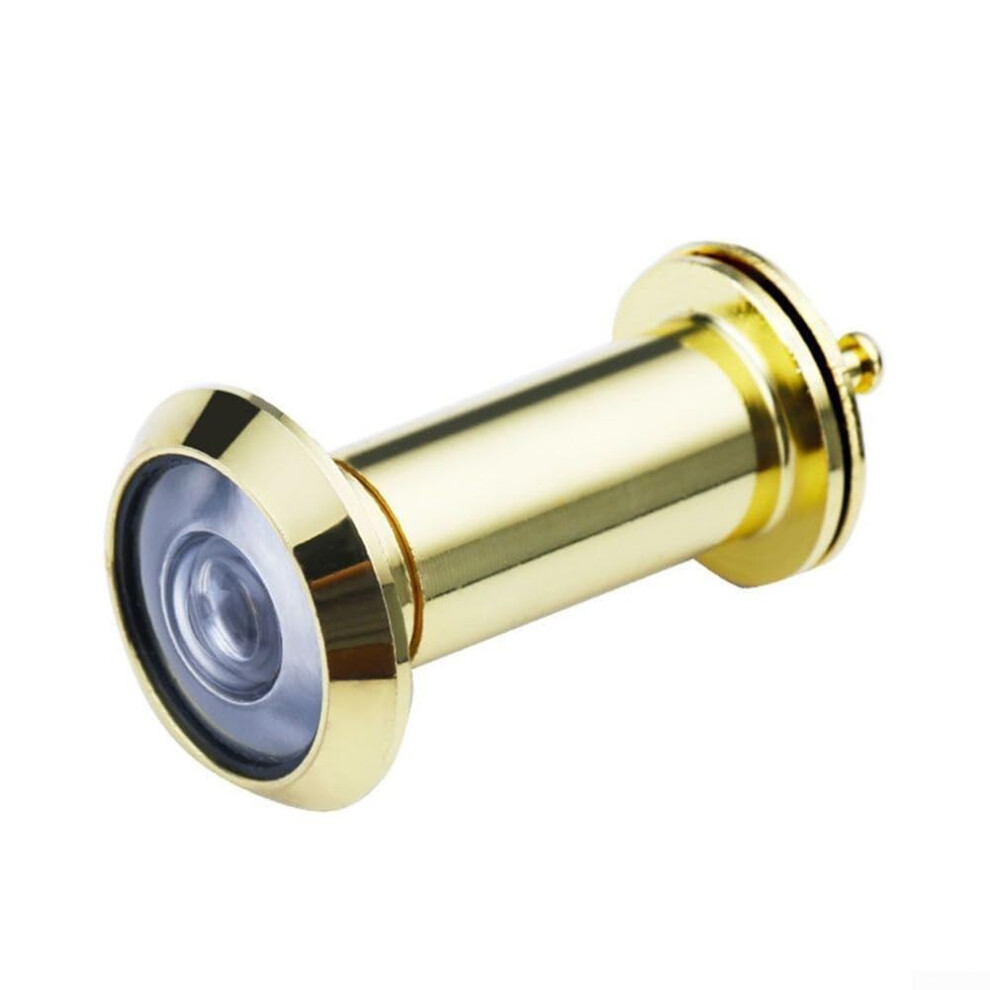 Adjustable 180 Degree Door Viewer Wide Angle Lens Zinc Alloy Construction Gold 42Mm To 60Mm Door Thickness 9067246210977