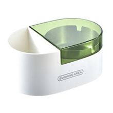 Smokeless Ashtray with Extra Filters, Large Bucket Holder Cigar Butt Collector with Cover Hides Smoke And Odors, Strong Adhesive Command Strip For Sec