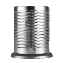 Bestekhouder, elegante bestekorganizer in zilver met roestbestendig, hoogwaardig roestvrij staal, afvoergaatjes voor snel drogen (machinewasbaar)