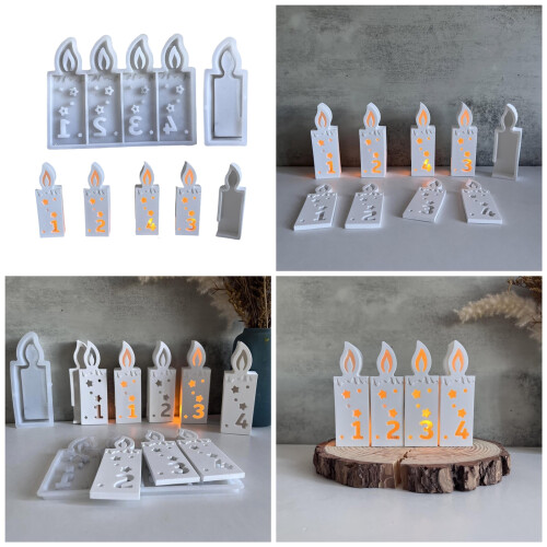 House Silicone Molds Numbers Candle Molds Handmade Casting Molds 1