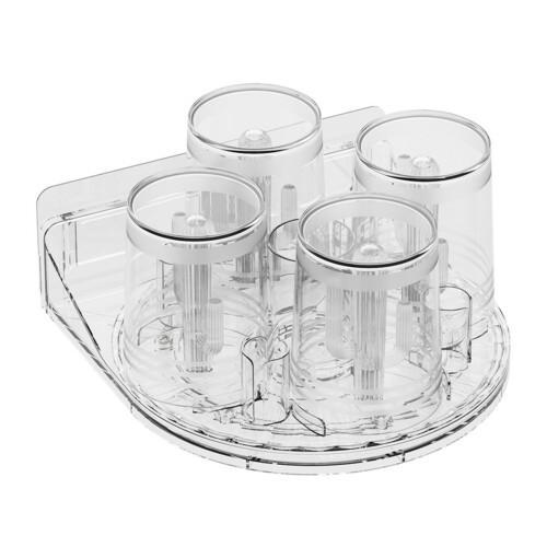 Porte-brosse à dents et dentifrice-Blanc transparent