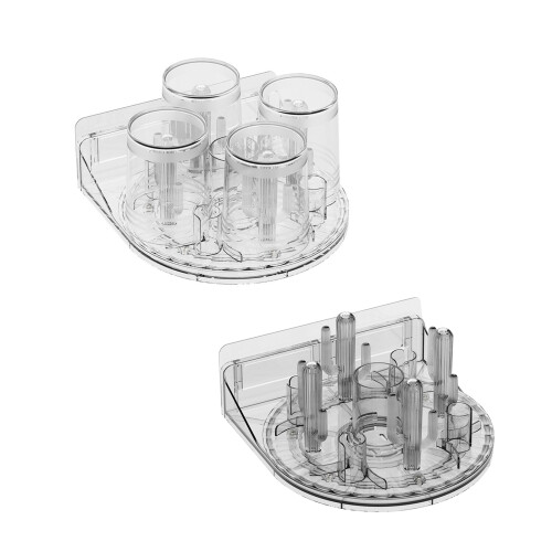 Porte-brosse à dents et dentifrice-Blanc transparent 1