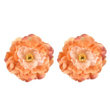 Embrasses de rideaux modernes à motif floral, 2 pièces-orange