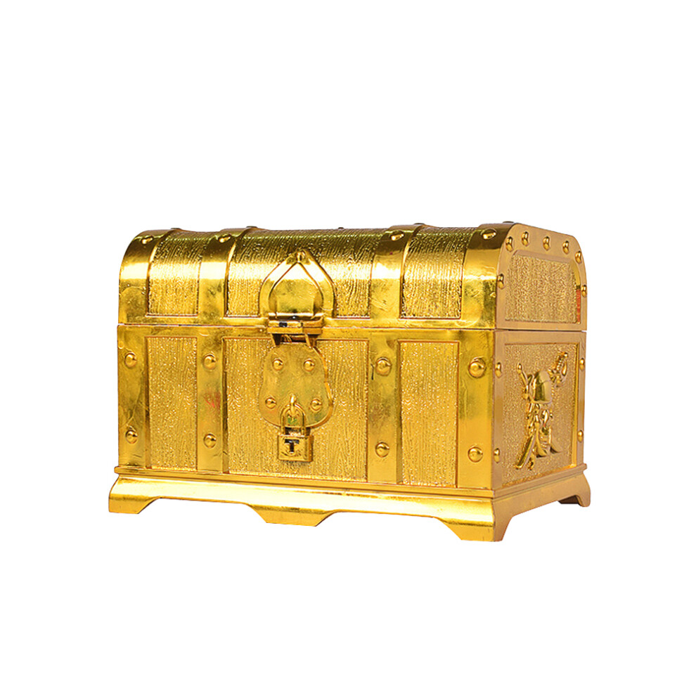 Jewelry Trinket Organizer Keepsake Box Vintage Treasure Chest Decorative Storage Rustproof Alloy Construction Elegant Gift Retro Charm For Small Treas 9060116157501