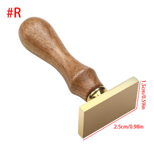 Craft Stamp Head and Wood Handle Set-Round extra large 6c 1