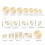 Craft Stamp Head and Wood Handle Set-Round extra large 6c 4