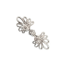 10Pcs Leaf Shaped Waist Tighteners Metal Waistband-silver