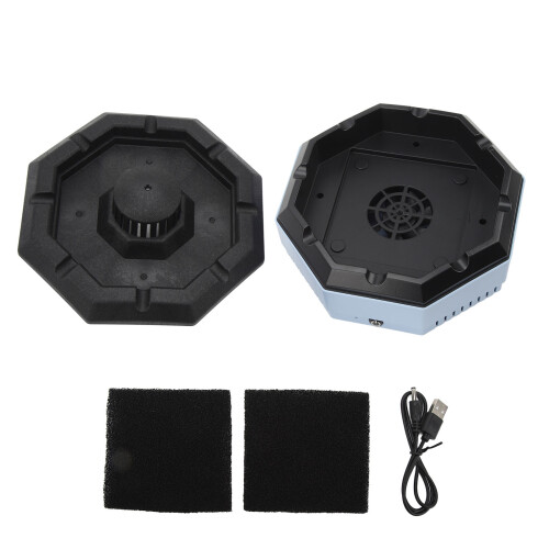Air Purifier Ashtray Smokeless Multifunctional USB Rechargeable Flame Retardant High Quality Material Filter Sponge Timer Function Stylish Design Easy