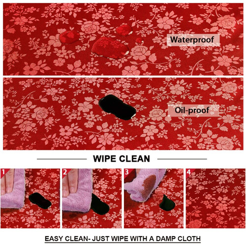 Elegant Table Protector, Heavy Duty Vinyl Tablecloths, Durable Waterproof Cover for Multiple Uses 2