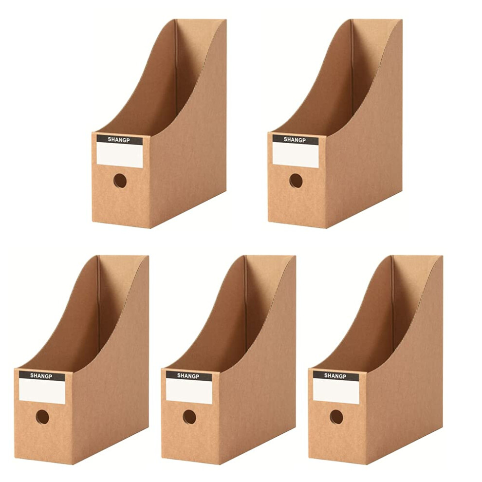 Labeling System Magazine File Holder, Durable Cardboard Folder Organizer, Multi-Color Book Bins For Classroom And Home 9060116143795