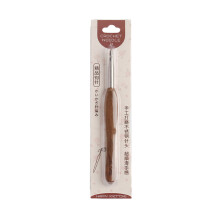 Stainless Steel Crochet Hook Ergonomic Grip Wood Handle-P