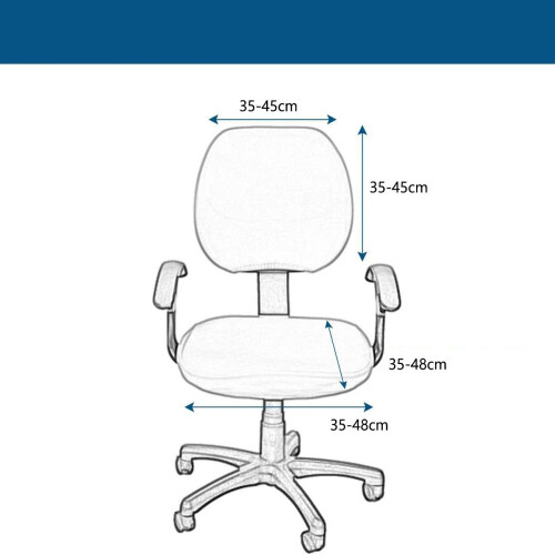 Dehnbare Bürostuhlüberzüge aus Polyester-Spandex-Gewebe für elastische Passform, verschönert Zuhause oder Büro, einfache Montage und 1