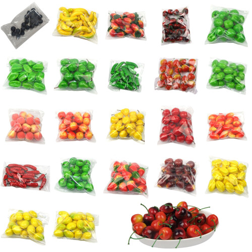 20pcs Artificial Foam Fruit Simulation Lemon Strawberry-banana 2