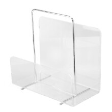 Fermalibri in acrilico senza BPA, design antiscivolo per libri e supporti multimediali, struttura resistente, fermalibri trasparenti per scaffali (30