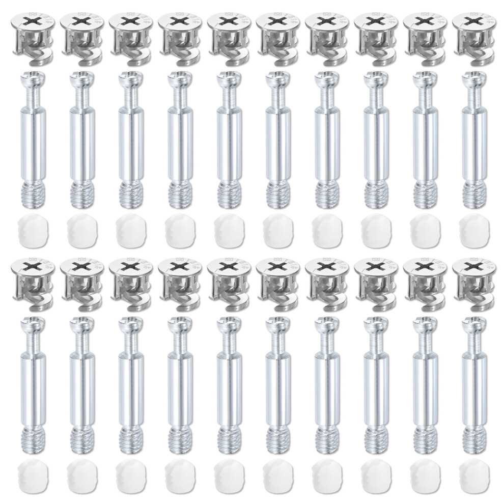 Furniture Assembly Fastener Kit, Furniture Assembly Fasteners With 3-In-1 Cam Lock And Metal Dowel Core, Cam Fitting For Cabinet Drawer Wardrobe Bed S 9454554600062
