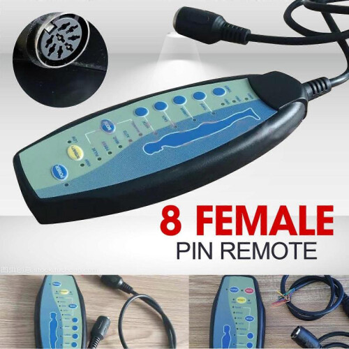 (without heating function) 8-Pin Massage Chair Remote with 5 Modes, Heating, & Intensity Control - 12VDC Compatible 2