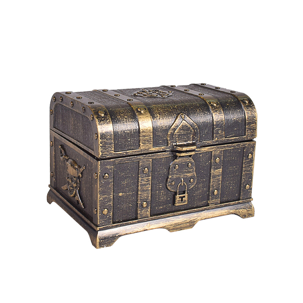 Keepsake Box Decorative Storage Vintage Treasure Chest Jewelry Trinket Organizer Rustproof Alloy Construction Elegant Gift Charming Appearance Timeles 9060116157518