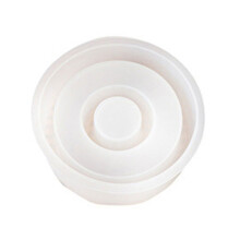 Heart Candle Holder Silicone Mold Circle Tray Mold Gypsum-1